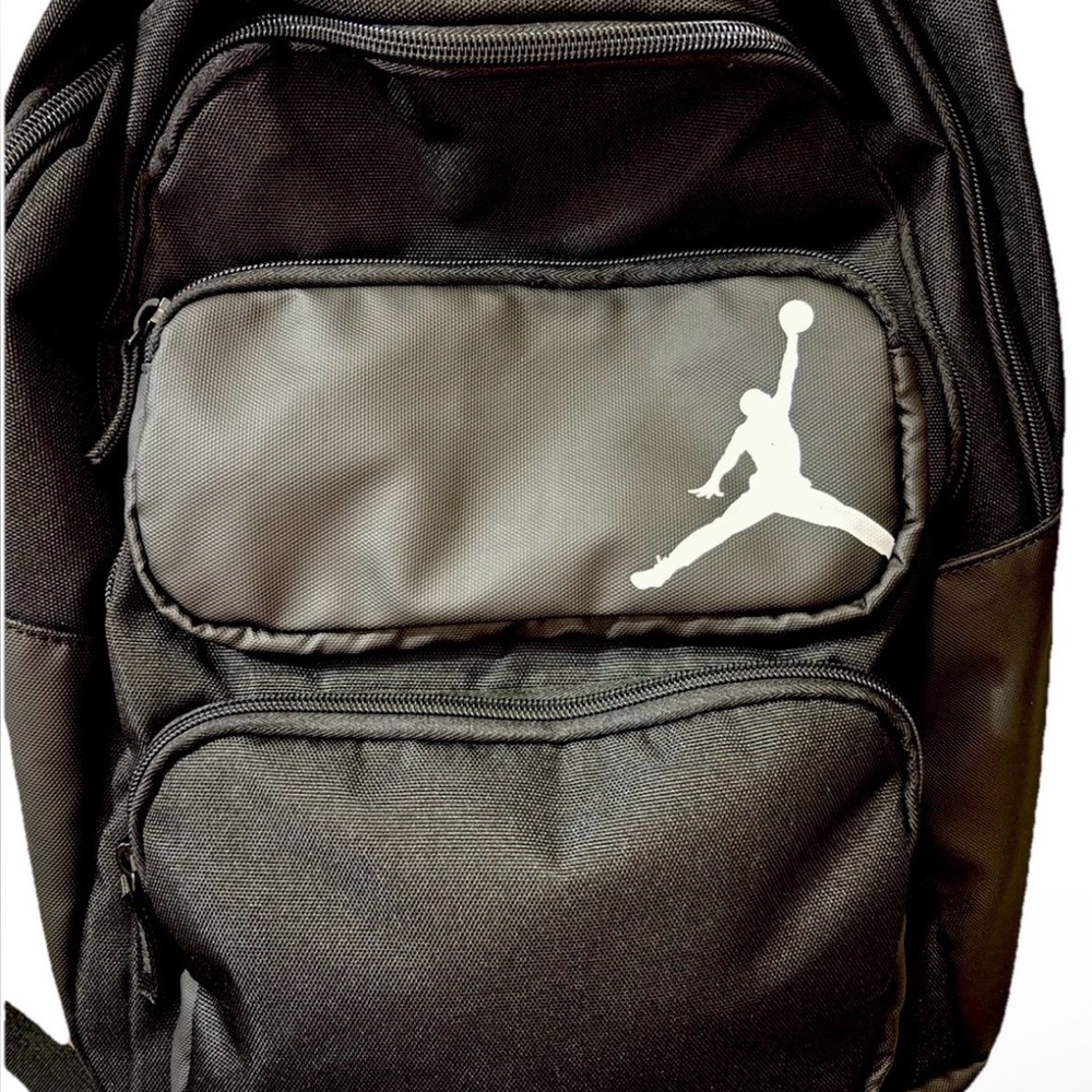 BARELY USED - AIR JORDAN BLACK BACKPACK WITH LAPTOP COMPARTMENT